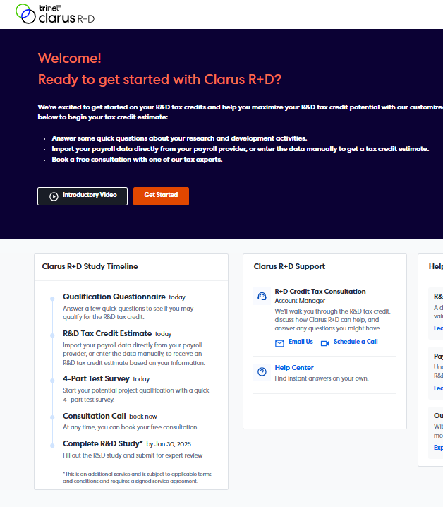 Clarus R+D Launches R&D QuickStart Feature